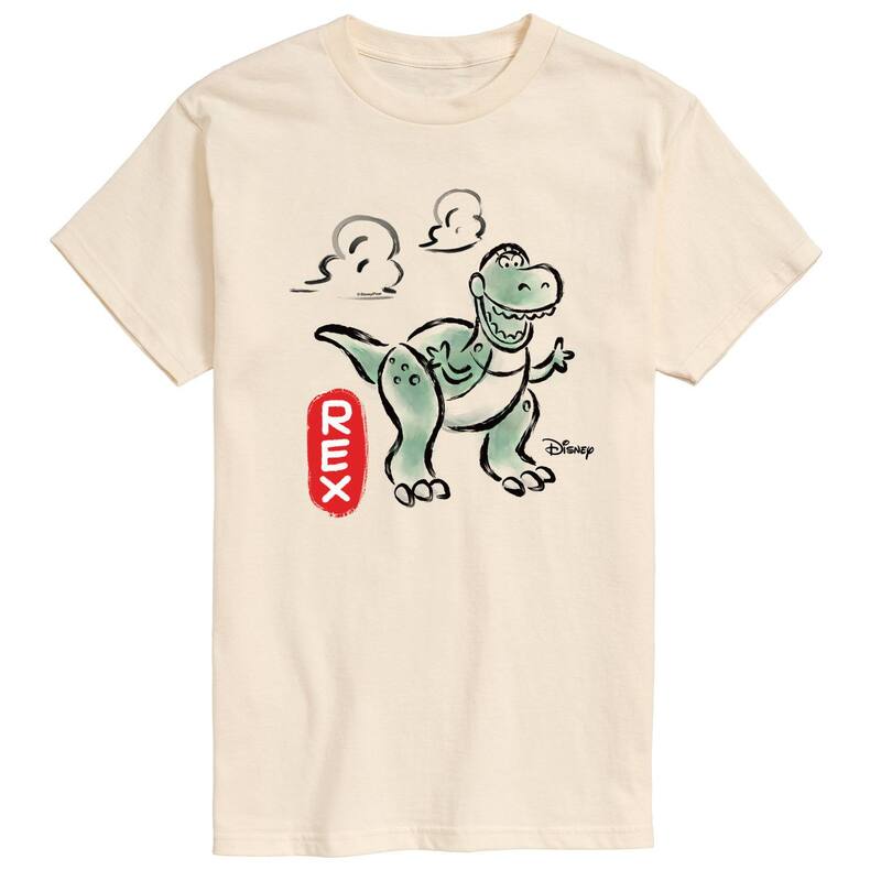 ディズニー ピクサー レディース トップス Tシャツ グラフィック Men's Disney / Pixar's Toy Story Rex Sketch Graphic Tee Cream クリーム|ReVida 店
