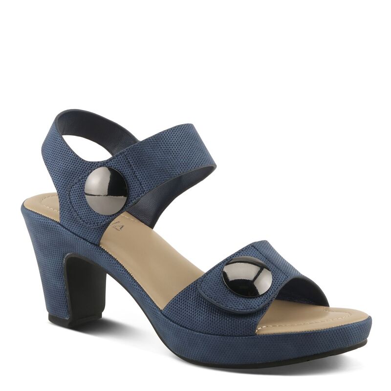 パトリシア レディース シューズ サンダル 踵 Patrizia Dade-Woven Women\u0027s Cuffed Heeled Sandals Blue 青み