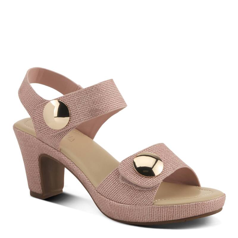 パトリシア レディース シューズ サンダル 踵 Patrizia Dade-Woven Women\u0027s Cuffed Heeled Sandals Blush 毛はらい