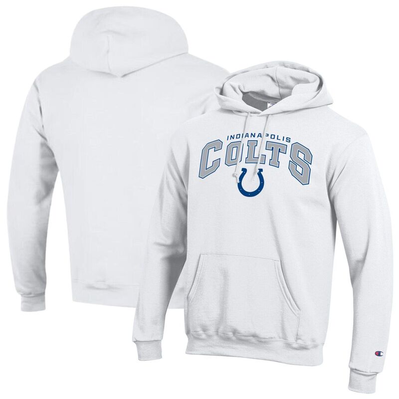 チャンピオン レディース トップス Tシャツ ロゴ パーカー Men's Champion White Indianapolis Colts Powerblend Arch over Logo Hoodie Clt White ホワイト|ReVida 店