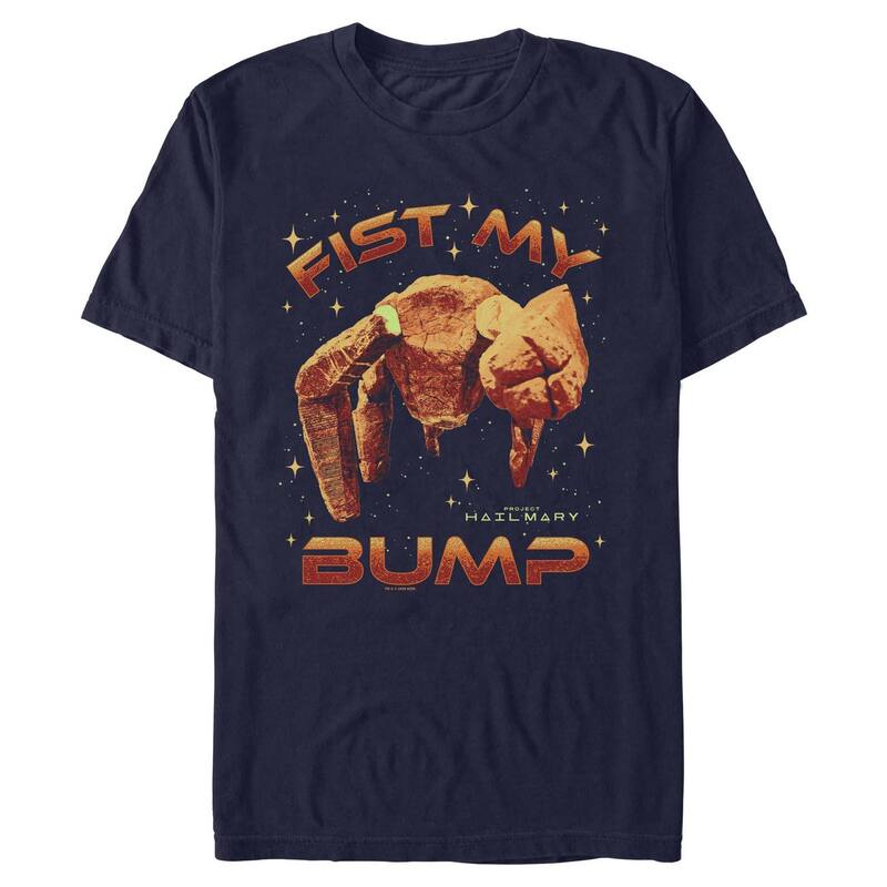 アニメキャラクター レディース トップス Tシャツ グラフィック Licensed Character Men Project Hail Mary Fist My Bump Graphic Tee Navy ネイビー