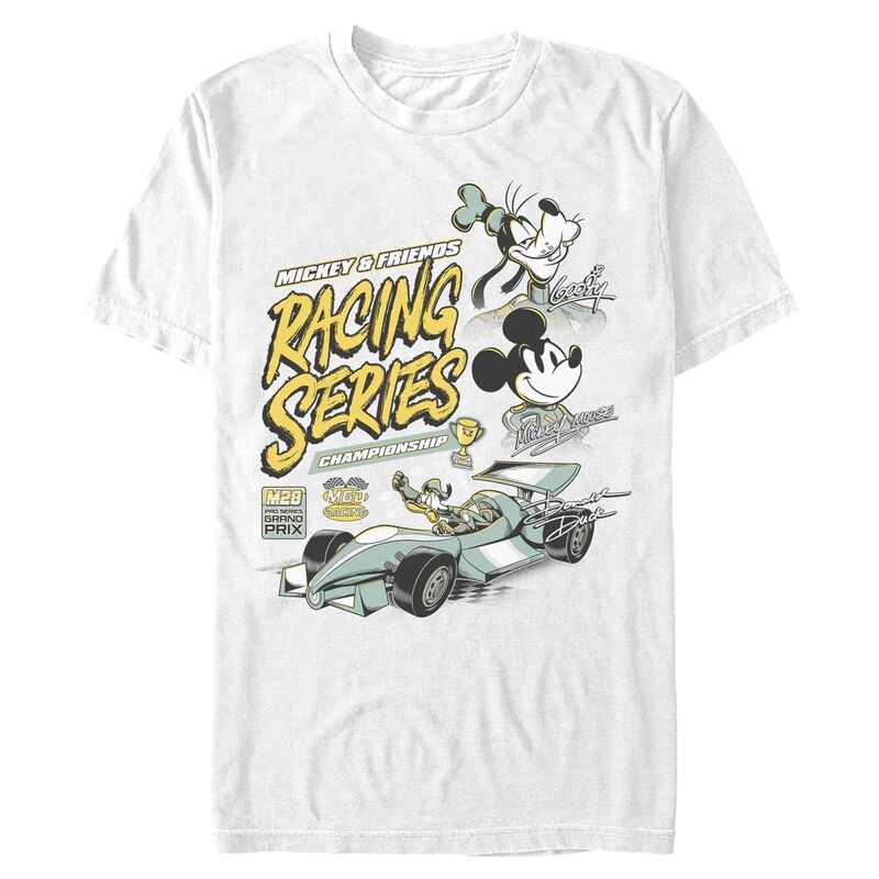 ディズニー レディース トップス Tシャツ グラフィック Men's Disney's Mickey And Friends Racing Series Graphic Tee White ホワイト｜ReVida 店