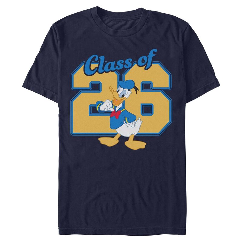 ディズニー レディース トップス Tシャツ グラフィック Men's Disney's Donalduck Class of 26 Graphic Tee Navy ネイビー|ReVida 店