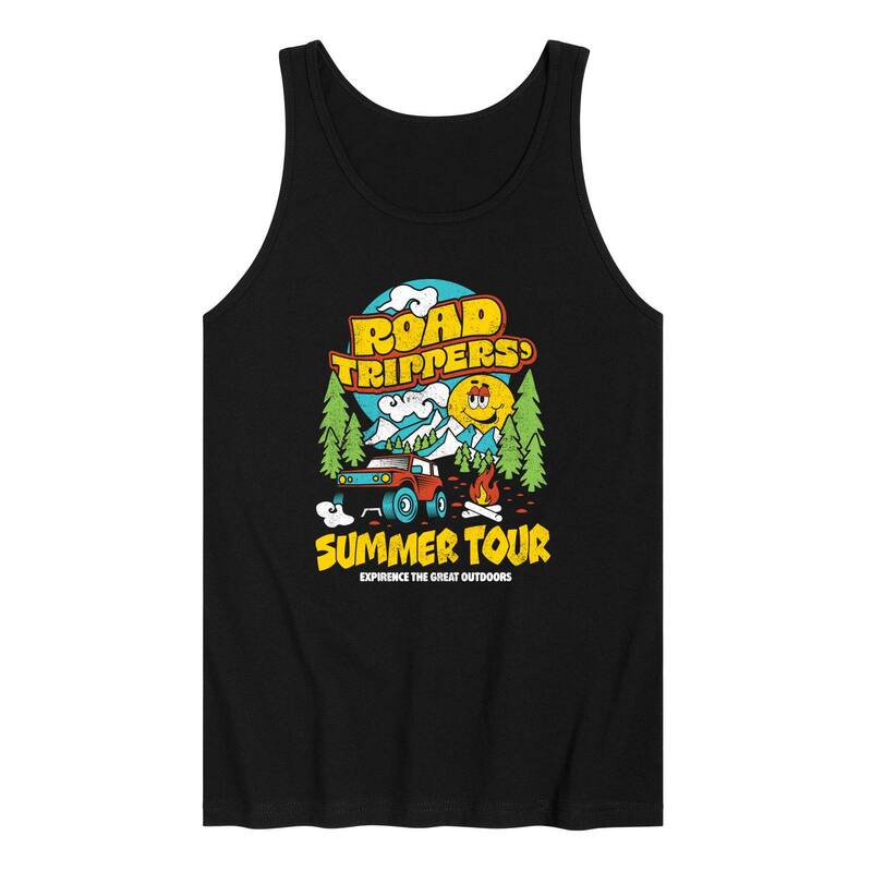 アニメキャラクター レディース トップス Tシャツ グラフィック Licensed Character Men's Road Trippers' Summer Tour Graphic Tank Top Black ブラック|ReVida 店