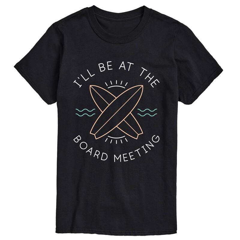 アニメキャラクター レディース トップス Tシャツ トール グラフィック Licensed Character Big & Tall "I'll Be Athe Board Meeting" Surfboard Graphic Tee Black ブラック|ReVida 店