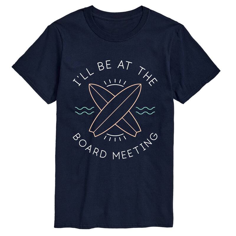 アニメキャラクター レディース トップス Tシャツ トール グラフィック Licensed Character Big & Tall "I'll Be Athe Board Meeting" Surfboard Graphic Tee Navy ネイビー|ReVida 店