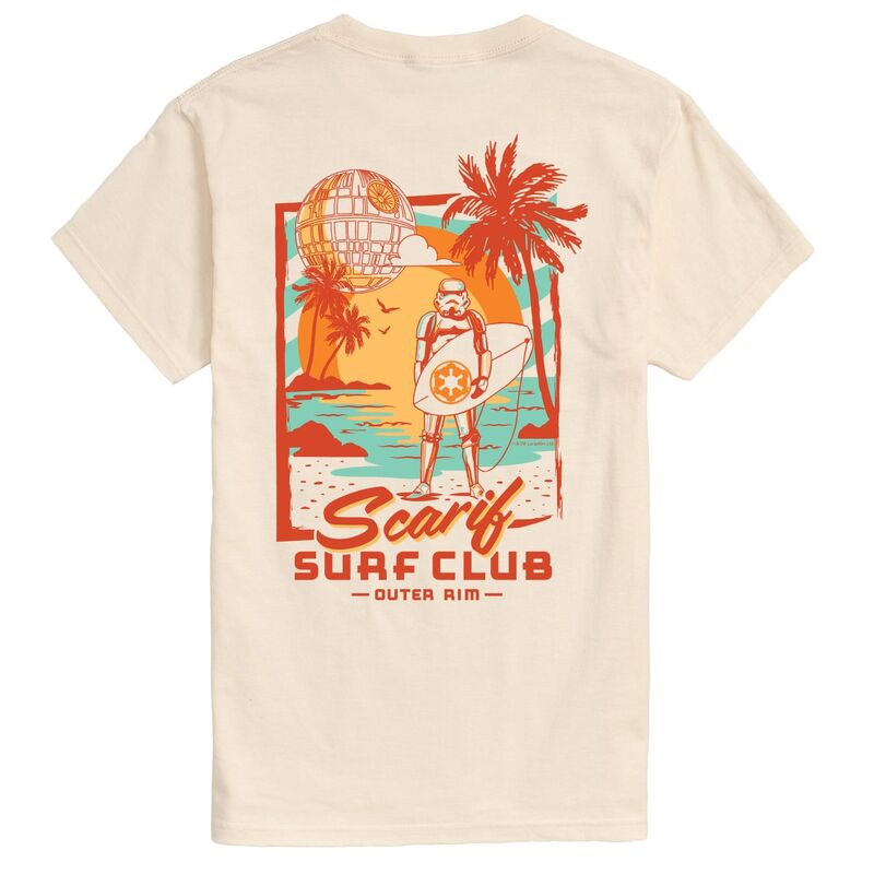 アニメキャラクター レディース トップス Tシャツ トール グラフィック Licensed Character Big & Tall Star Warscarif Surf Club Outerim Graphic Tee Cream クリーム|ReVida 店