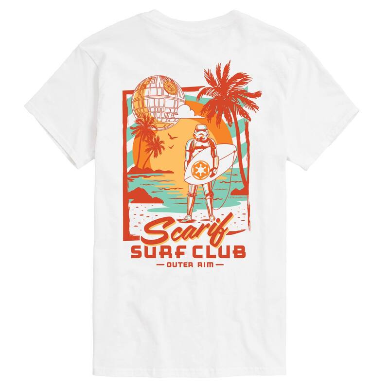 アニメキャラクター レディース トップス Tシャツ トール グラフィック Licensed Character Big & Tall Star Warscarif Surf Club Outerim Graphic Tee White ホワイト｜ReVida 店 7,650円