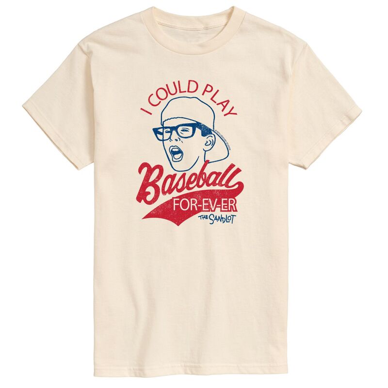 アニメキャラクター レディース トップス Tシャツ グラフィック Licensed Character Men's The Sandlot I Could Play Baseball For-ev-er Graphic Tee Cream クリーム｜ReVida 店