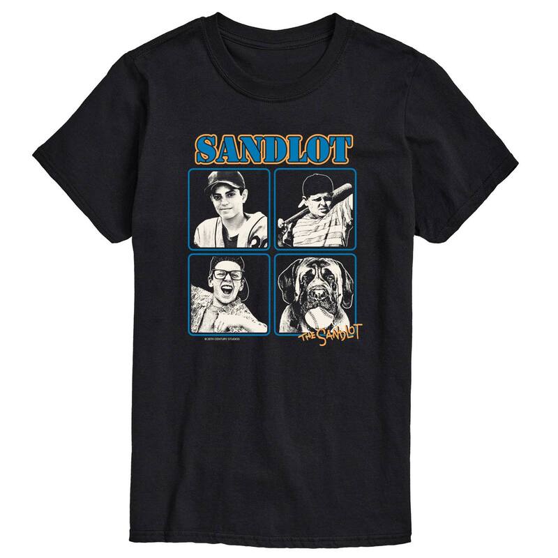 アニメキャラクター レディース トップス Tシャツ グラフィック Licensed Character Men's The Sandlot Gridistressed Graphic Tee Black ブラック|ReVida 店