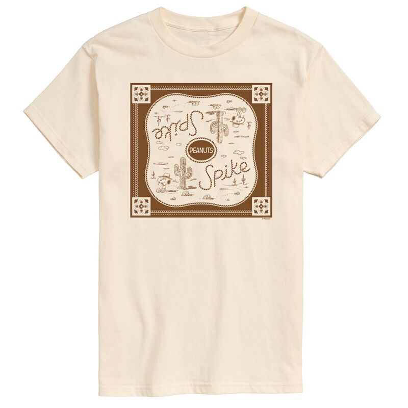 アニメキャラクター レディース トップス Tシャツ プリント グラフィック Licensed Character Men's Peanutspike Bandana Print Graphic Tee Cream クリーム|ReVida 店