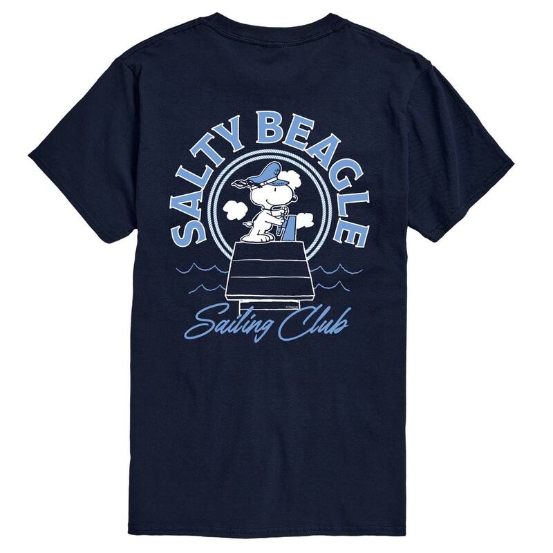 アニメキャラクター レディース トップス Tシャツ グラフィック Licensed Character Men's Peanutsalty Beagle Sailing Club Graphic Tee Navy ネイビー|ReVida 店