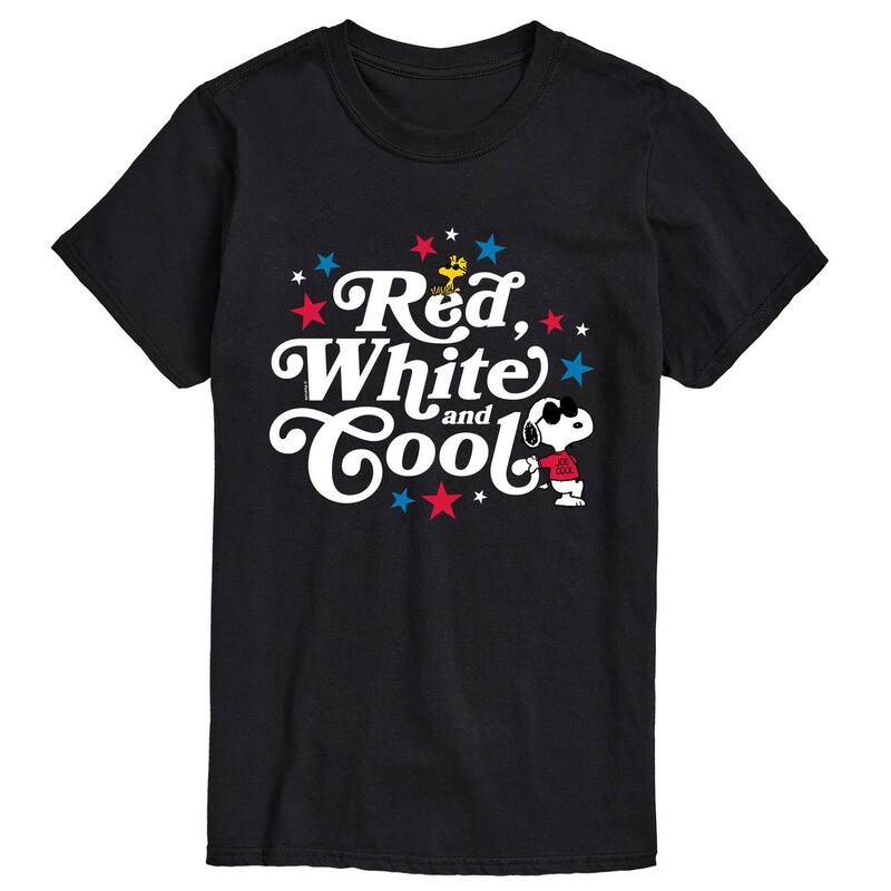 アニメキャラクター レディース トップス Tシャツ トール グラフィック Licensed Character Big & Tall Peanutsnoopy Red White & Cool Graphic Tee Black ブラック|ReVida 店