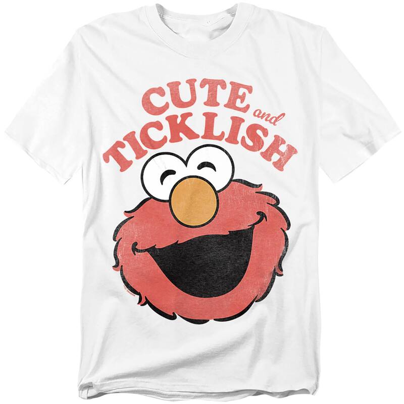 アニメキャラクター レディース トップス Tシャツ トール Licensed Character Big & Tall Sesame Street Cute and Ticklish Tee White ホワイト|ReVida 店