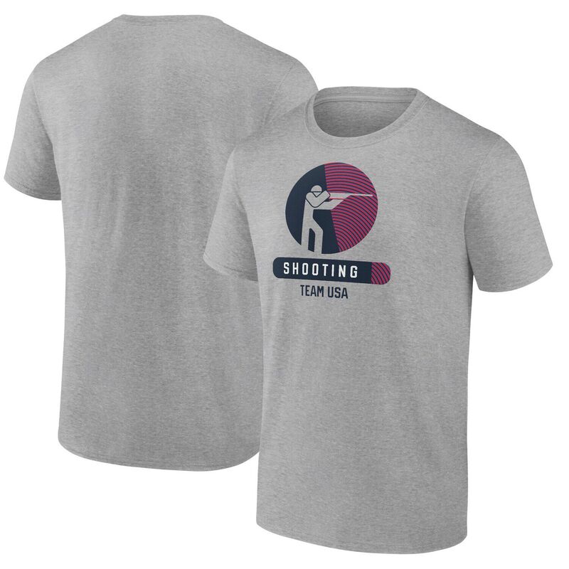 アンブランデッド レディース トップス Tシャツ Unbranded Men's Heather Gray USA Shooting Radiating Victory T-Shirt Nfl Grey グレー|ReVida 店