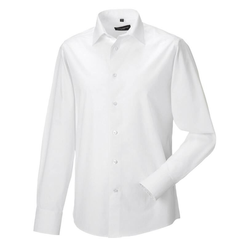ラッセルアスレチック レディース トップス プルオーバー 長袖 Russell Athletic Russell Collection Mens Fitted Long-Sleeved Shirt White 白いこと