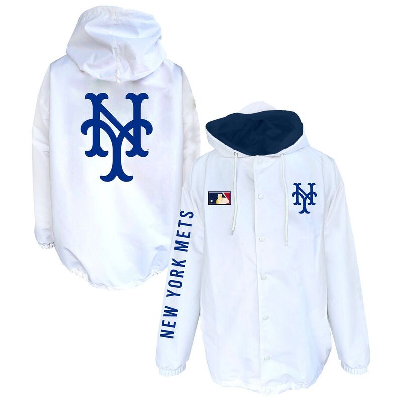 ミッチェル\u0026ネス レディース アウター ジャケット・ブルゾン フーデッドジャケットール Men Mitchell \u0026 Ness White New York Mets Big \u0026 Tall Full-Snap Hooded Jacket Met White ホワイト