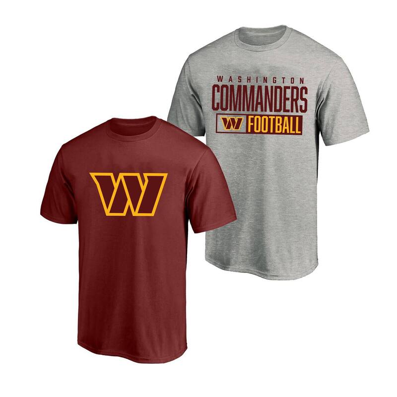 ファナティクス レディース トップス プルオーバー トール Men\u0027s Fanatics Heather Gray/Burgundy Washington Commanders Big \u0026 Tall 2-Pack T-Shirt Set Wft Grey 薄墨色