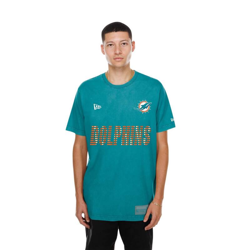 ニューエラ レディース トップス Tシャツ Men's New Eraqua Miami Dolphins Match T-Shirt Dol Turq A アクア｜ReVida 店