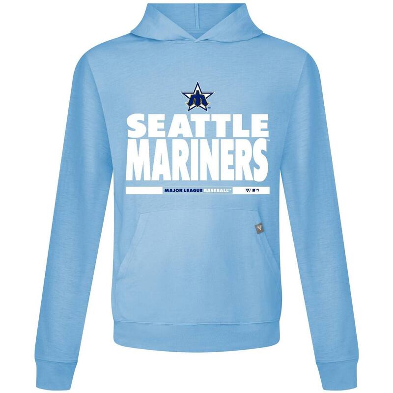 レベルウェア レディース トップス Tシャツ Men Levelwear Light Blue Seattle Mariners Relay Center Stage Long Sleeve Hooded T-Shirt Mns Light ブルー