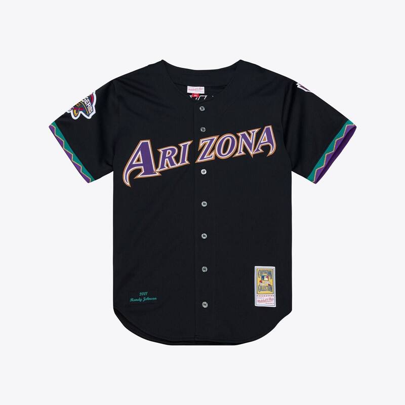 ミッチェル&ネス レディース トップス Tシャツ ジャージー Men\'s Mitchell & Ness Randy Johnson Black Arizona Diamondbacks 2001 Authentic Jersey Dbk Black ブラック|ReVida 店