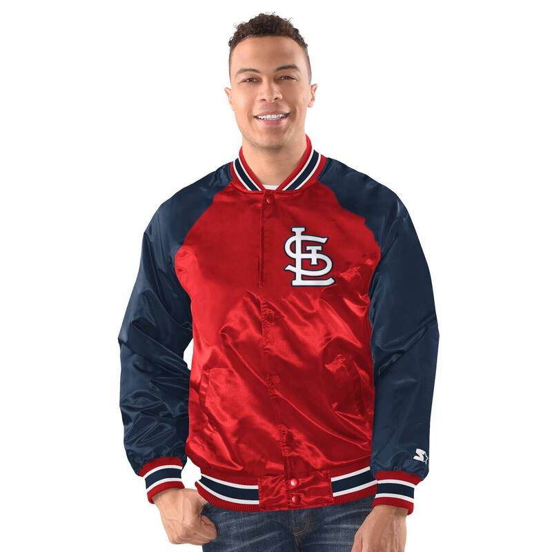 クランク レディース アウター 上衣・上衣 Men\u0027startered/Navy St. Louis Cardinals Blitz Varsity Jacket Crd Red 赤いこと コート・ジャケット-レディースファッション