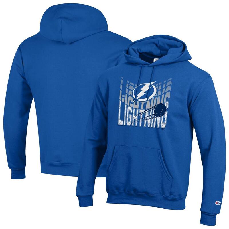 チャンピオン レディース トップス Tシャツ パーカー Men's Champion Royal Tampa Bay Lightning Powerblend Hoodie Lgh Blue ブルー｜ReVida 店