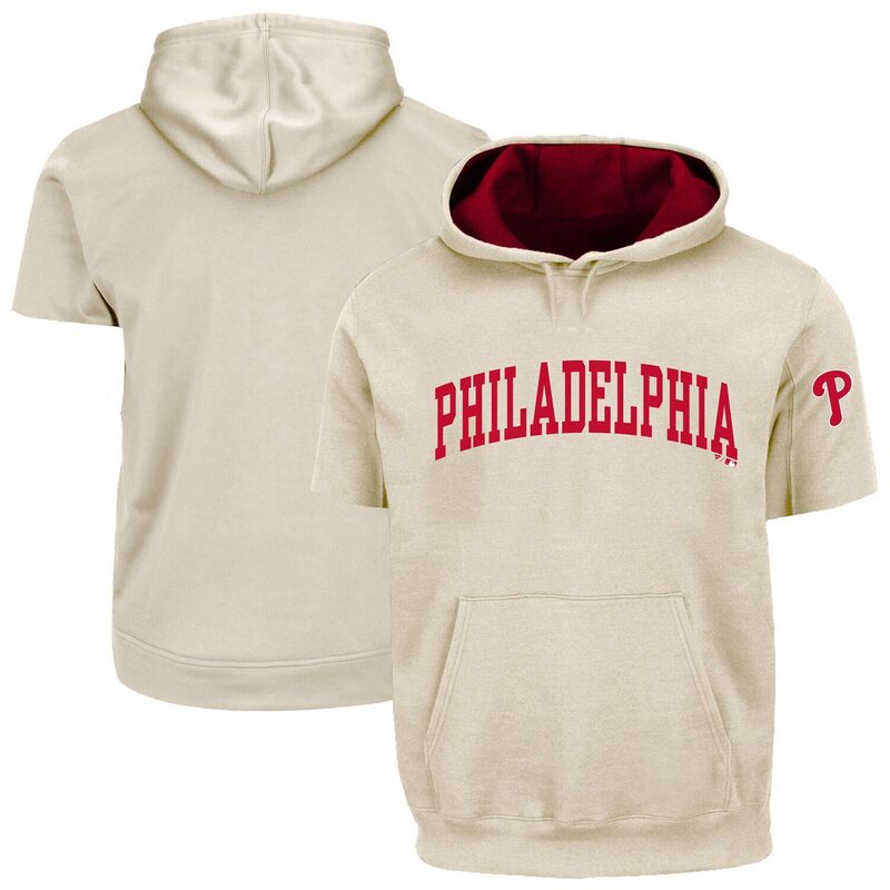 ファナティクス レディース トップス Tシャツ トール コントラスト パーカー Men's Fanatics Cream/Red Philadelphia Phillies Big & Tall Contrast Short Sleeve Hoodie Phl Beige ベージュ|ReVida 店