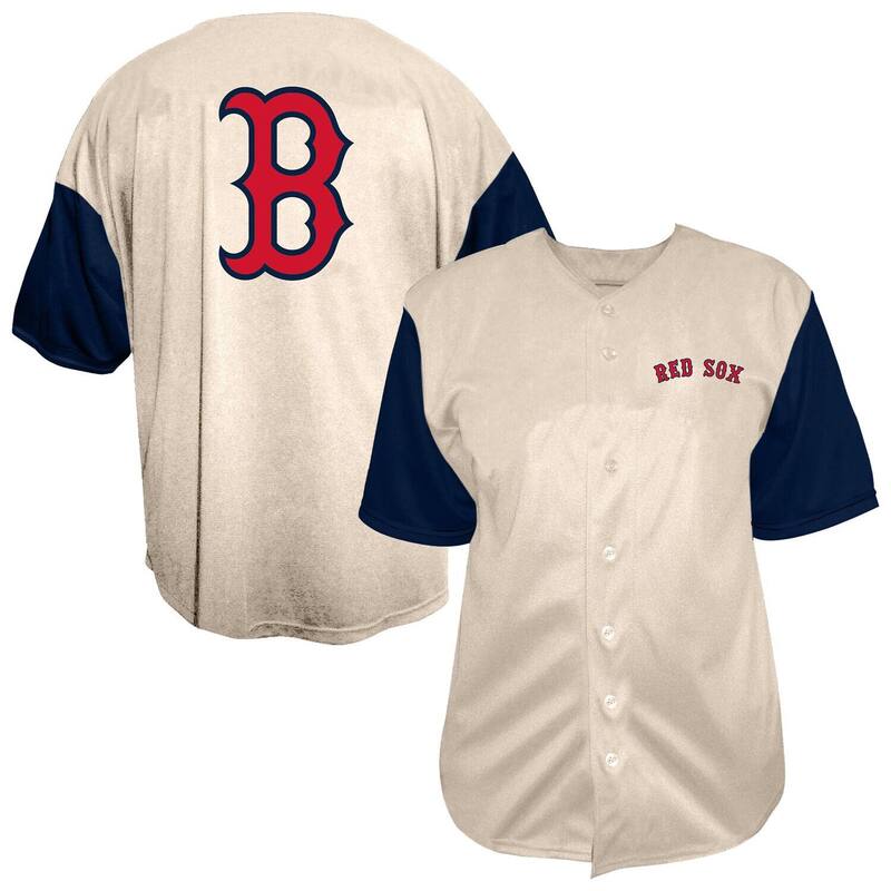 ファナティクス レディース トップス Tシャツ トール ジャージー Fanatics Men Profile Cream Boston Red Sox Big \u0026 Tall Full-Button Jersey Rsx Beige ベージュ