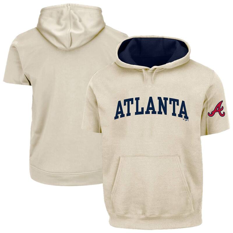 ファナティクス レディース トップス Tシャツ トール コントラスト パーカー Men's Fanatics Cream/Navy Atlanta Braves Big & Tall Contrast Short Sleeve Hoodie Brv Beige ベージュ｜ReVida 店