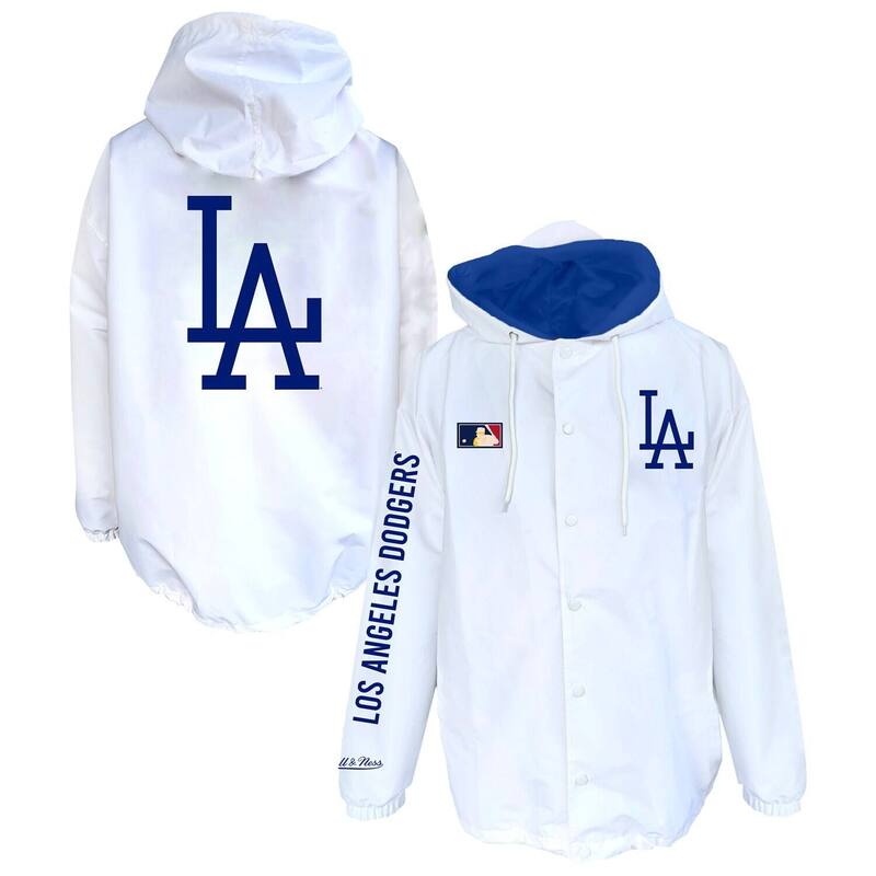 ミッチェル\u0026ネス レディース アウター ジャケット・ブルゾン フーデッドジャケットール Men Mitchell \u0026 Ness White Los Angeles Dodgers Big \u0026 Tall Full-Snap Hooded Jacket Lad White ホワイト
