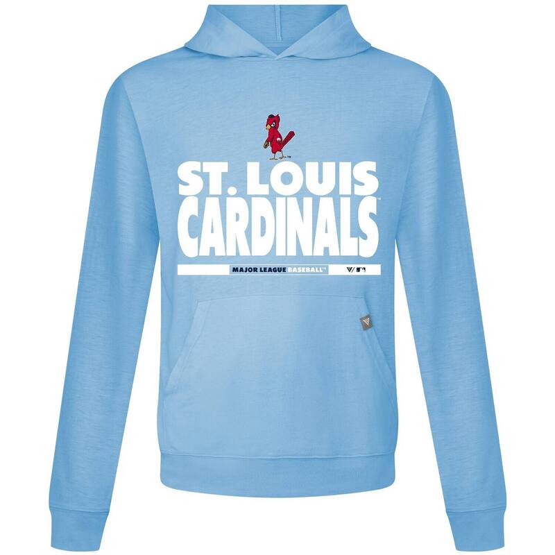 レベルウェア レディース トップス Tシャツ Men Levelwear Light Blue St. Louis Cardinals Relay Center Stage Long Sleeve Hooded T-Shirt Crd Light ブルー