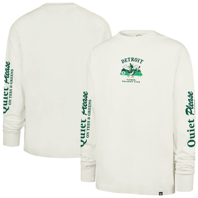 フォーティセブンブランド レディース トップス プルオーバー 47 Brand Men\u0027s \u002747 Cream Detroitigers Quiet Please Foundation Long Sleeve T-Shirtgr Beige ベージュ