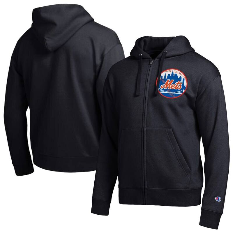 チャンピオン レディース トップス Tシャツ パーカー Men's Champion Black New York Mets All-Star Full-Zip Hoodie Met Black ブラック｜ReVida 店
