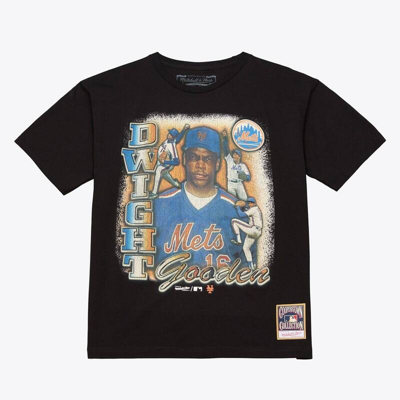 ミッチェル&ネス レディース トップス Tシャツ Men's Mitchell & Ness Dwight Gooden Black New York Mets Icon Legendary T-Shirt Met Black ブラック｜ReVida 店