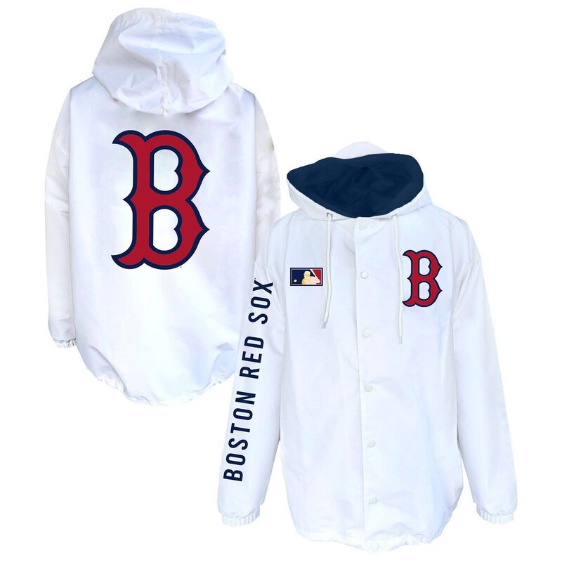 ミッチェル\u0026ネス レディース アウター ジャケット・ブルゾン フーデッドジャケットール Men Mitchell \u0026 Ness White Boston Red Sox Big \u0026 Tall Full-Snap Hooded Jacket Rsx White ホワイト