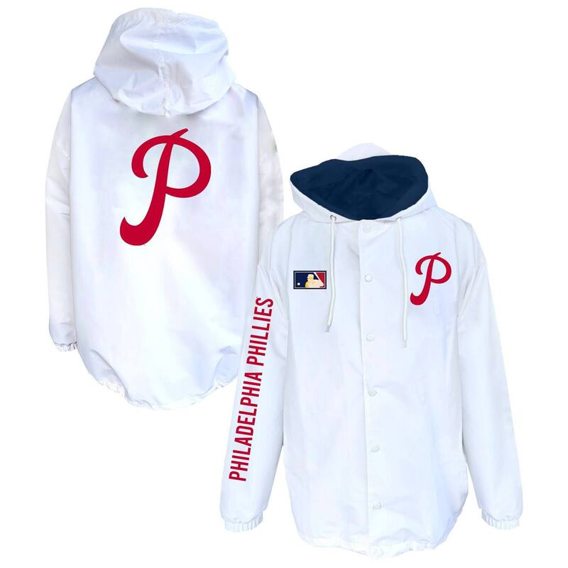 ミッチェル\u0026ネス レディース アウター ジャケット・ブルゾン フーデッドジャケットール Men Mitchell \u0026 Ness White Philadelphia Phillies Big \u0026 Tall Full-Snap Hooded Jacket Phl White ホワイト