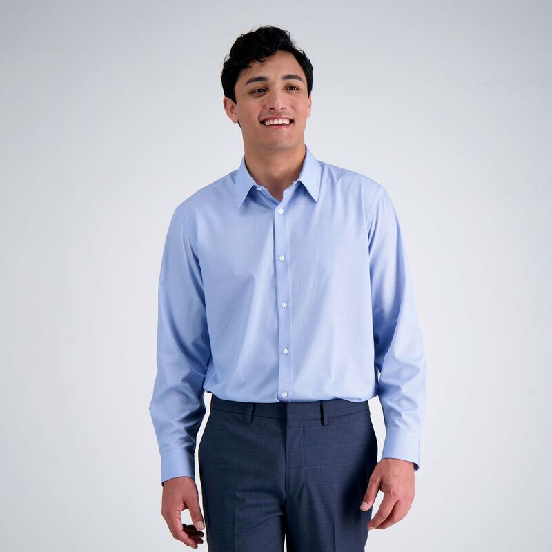 ハガー レディース トップス プルオーバー Men\u0027s Haggar Smart Wash Classic Fit Wrinkle Free Dresshirteal Geo Print ティール