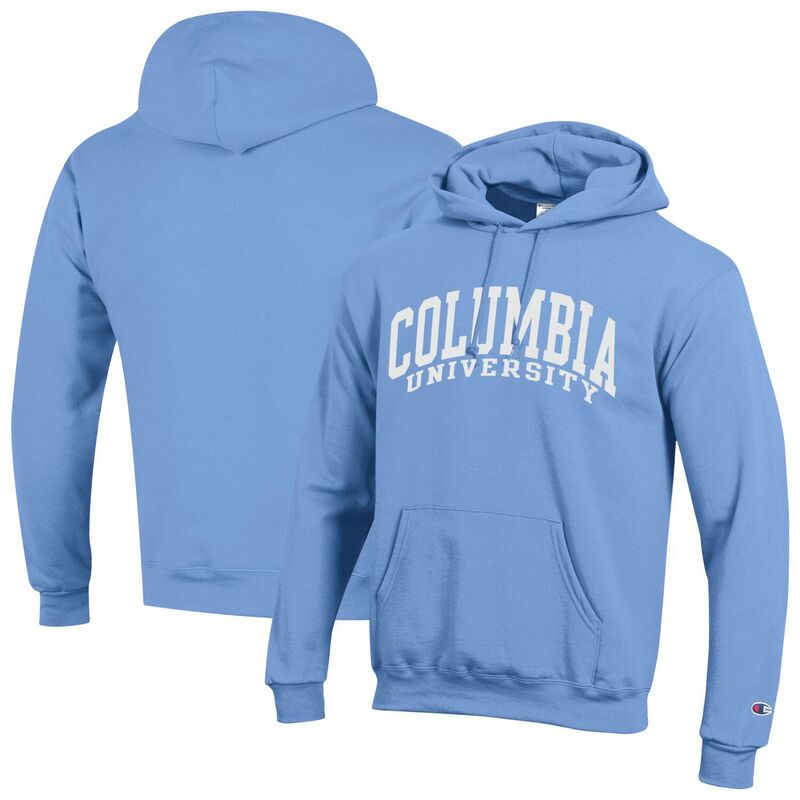チャンピオン レディース トップス Tシャツ フリース パーカー Men's Champion Light Blue Columbia University Basic Arch Fleece Pullover Hoodie Nc2 Light ブルー｜ReVida 店