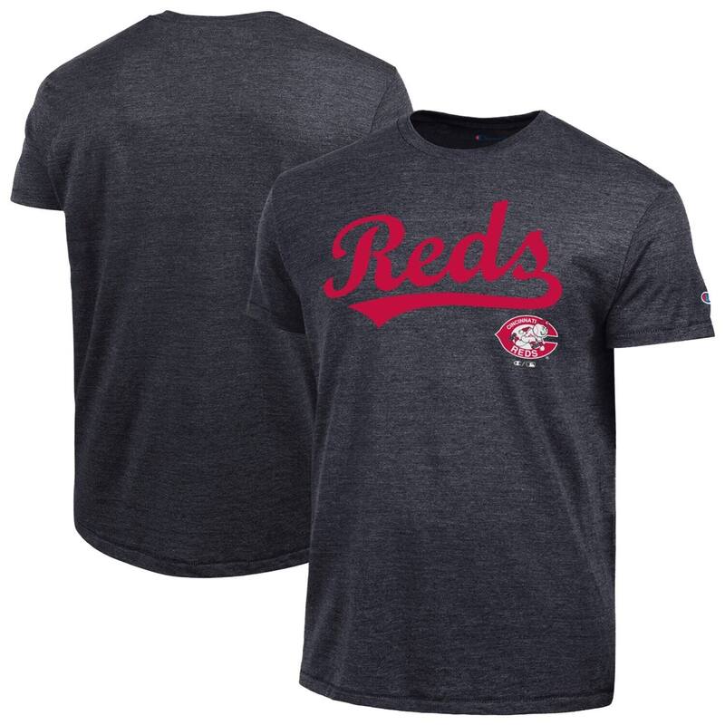 はやりっ児 レディース トップス プルオーバー Men\u0027s Champion Black Cincinnati Reds Cooperstown Wordmark Lockup Tri-Blend T-Shirt Red Black 黒いこと