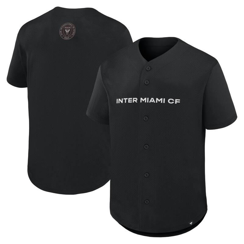 ファナティクス レディース トップス Tシャツ ジャージー マキシ Men's Fanatics Black Inter Miami CF Maximum Intensity Button-Up Jersey Mls Black ブラック｜ReVida 店