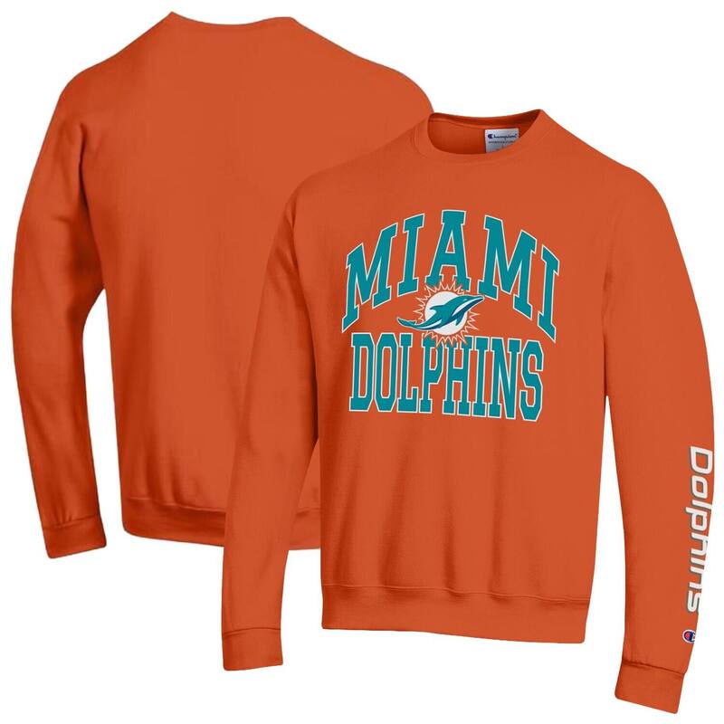 チャンピオン レディース トップス Tシャツ スウェット フリース Men Champion Orange Miami Dolphins Powerblend Fleece Sweatshirt Dol Orange オレンジ