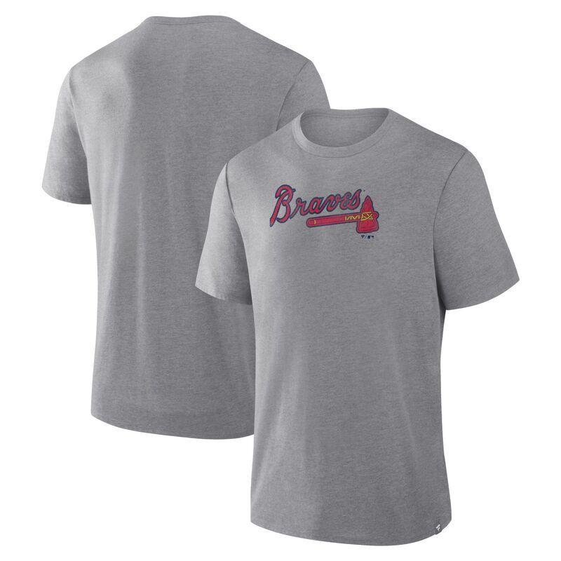ファナティクス レディース トップス プルオーバー Men\u0027s Fanatics Heather Gray Atlanta Braves Play Tribute Tri-Blend T-Shirt Brv Grey 薄墨色