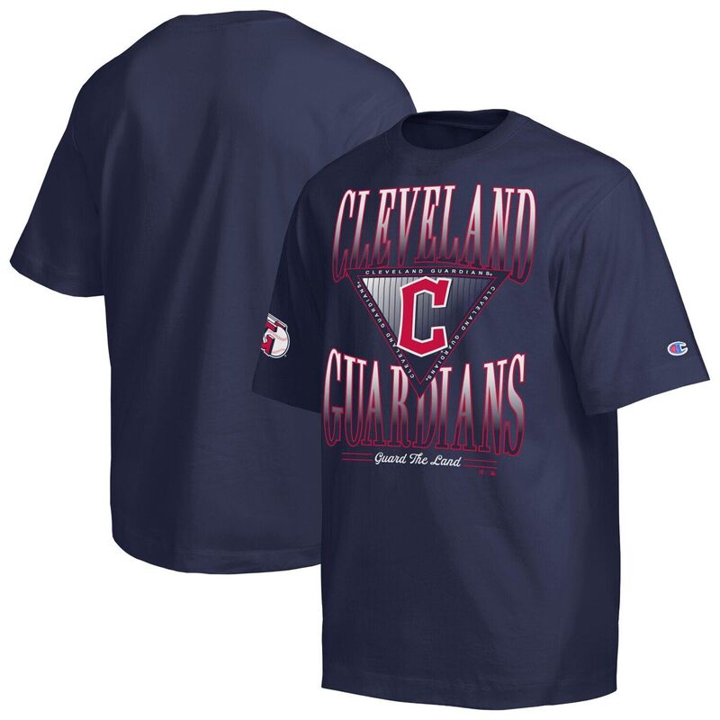 はやりっ子 レディース トップス ティーシャツ Men\u0027s Championavy Cleveland Guardians Traditions Two Locations T-Shirt Grd Navy 米国海軍 Tシャツ・カットソー-レディースファッション-トップス