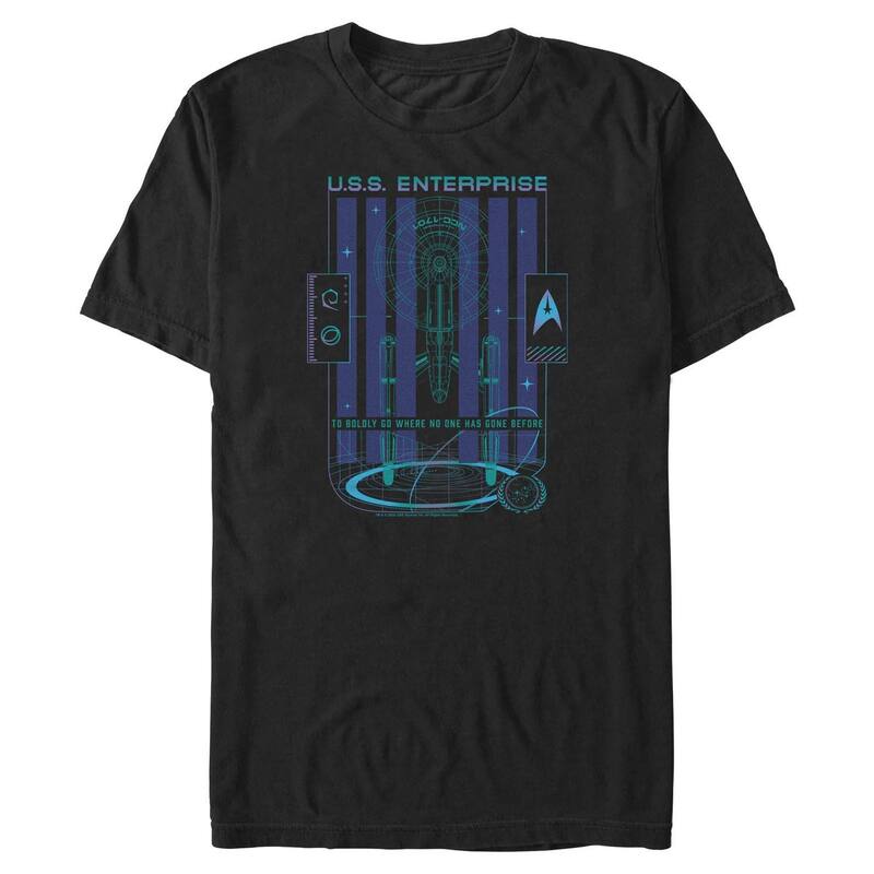 アニメキャラクター レディース トップス Tシャツ トール グラフィック Licensed Character Big & Tall Star Trek U.S.S. Enterprise Graphic Tee Black ブラック｜ReVida 店 8,070円