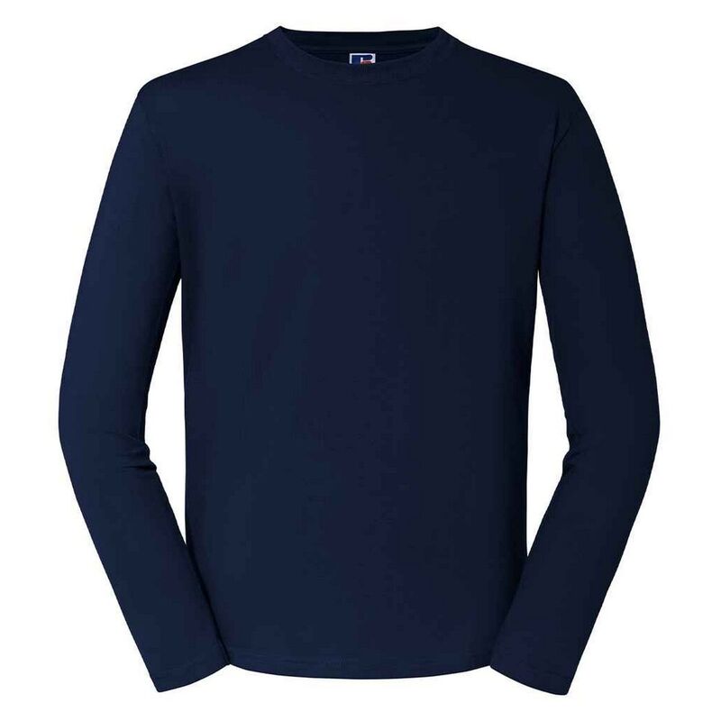 ラッセルアスレチック レディース トップス Tシャツ 長袖 Russell Athletic Russell Unisex Adult Classic Long-Sleeved T-Shirt French Navy ネイビー｜ReVida 店