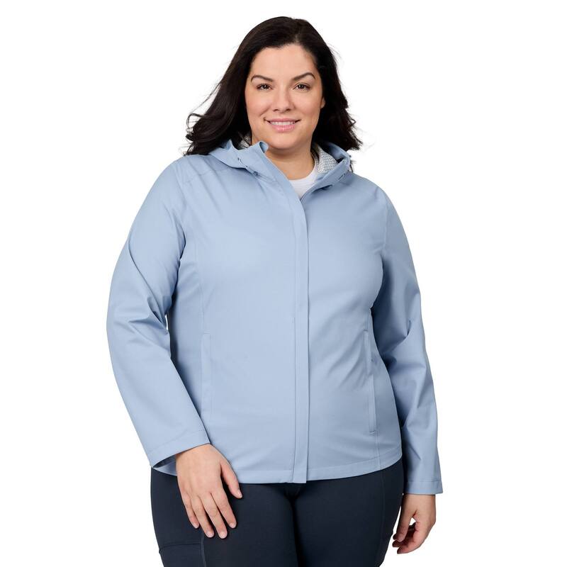 フリー カントリー レディース アウター ジャケット・ブルゾン プラスサイズ Free Country Women's Plusize X2O Packable Rain Jacket Blue Jean ブルー|ReVida 店