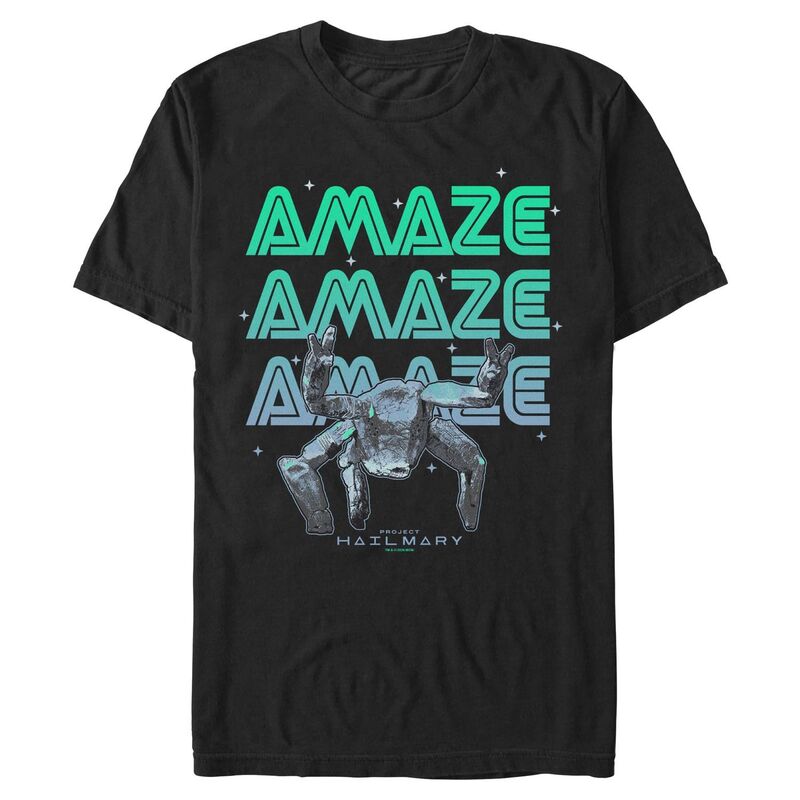 アニメキャラクター レディース トップス Tシャツ グラフィック Licensed Character Men Project Hail Mary Rocky Amaze Graphic Tee Black ブラック