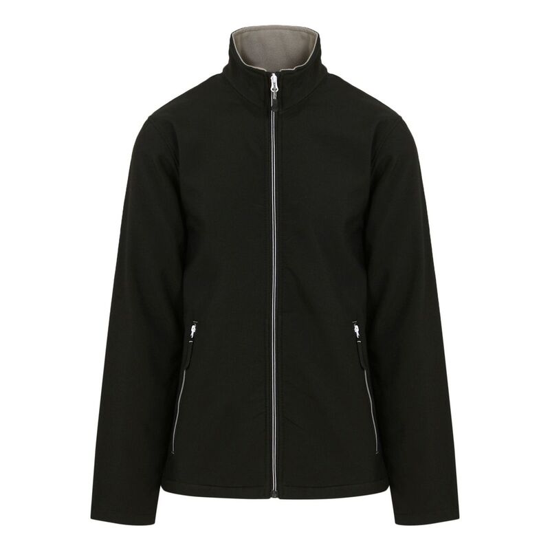 レガッタ レディース アウター 上衣・上衣 Regatta Professional Mens Plain Double Layered Soft Shell Jacket Black And Mineral Grey 黒いこと