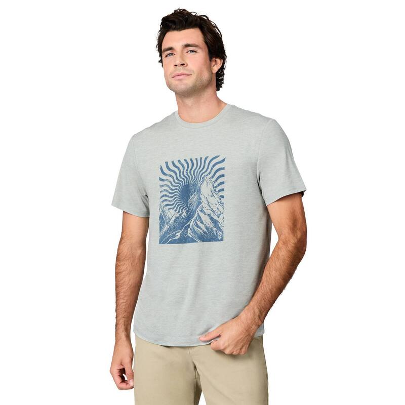 無償性 カントリー レディース トップス プルオーバー グラフィック Free Country Men\u0027super Soft Microtech Short Sleeve Graphicrew Tee Iron